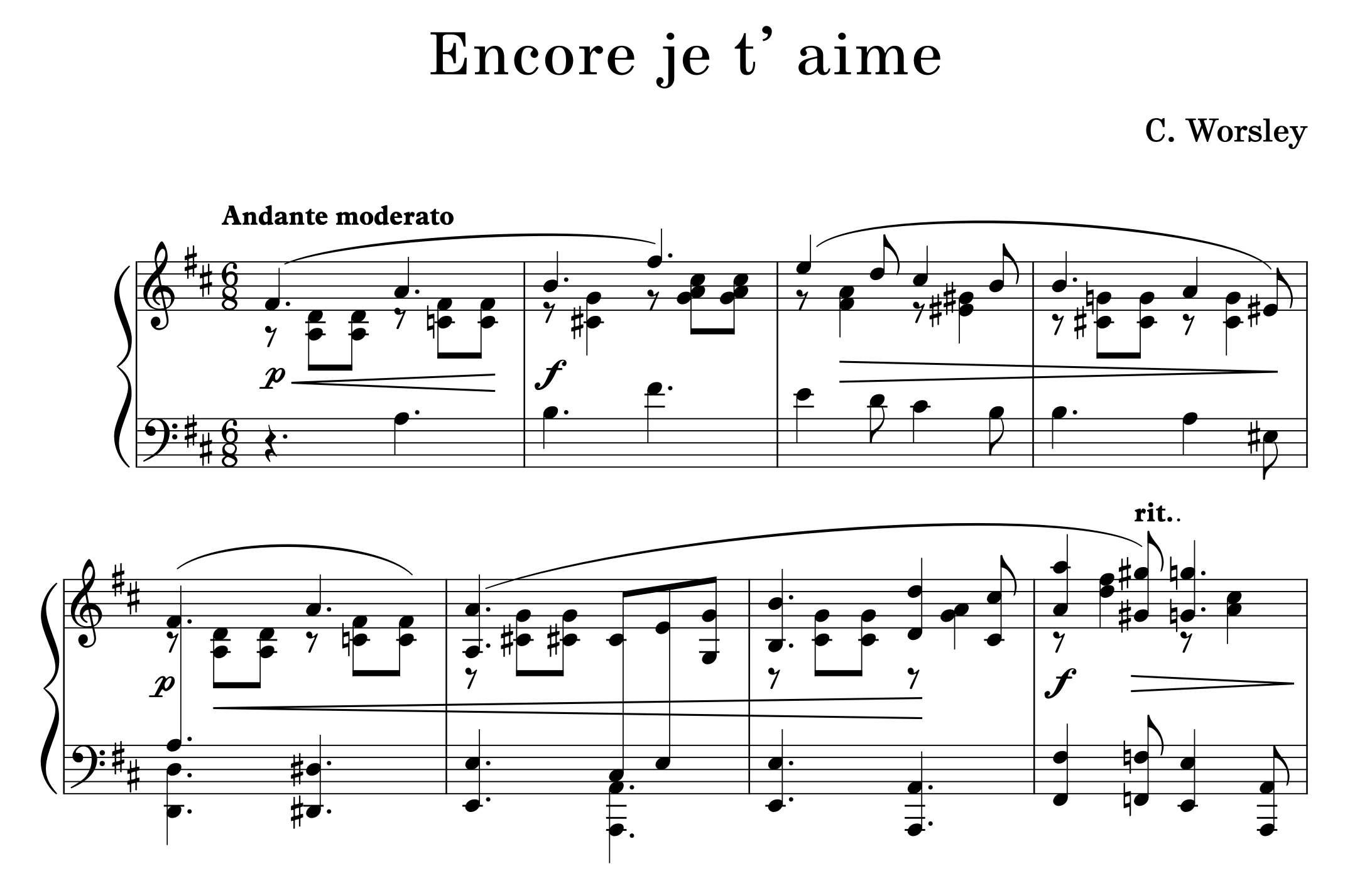 Score engraved with the Punzón font